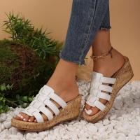 Zapatillas de tacón de cuña para mujer, zapatos de verano - details 1
