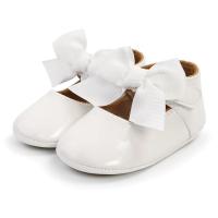 Zapatos de bebé con lazo, suela de goma, zapatillas de Ballet de PU antideslizantes, zapatos de vestir para niña, zapatos de cuna para niño pequeño - details 2