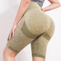 Pantalones cortos deportivos para mujer, pantalones cortos de Yoga sin costuras para Fitness, ropa deportiva de cintura alta para gimnasio, entrenamiento femenino, pantalones para correr, - details 0