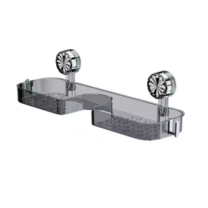 Estante de almacenamiento para grifo con ventosa, estante de lavado para baño montado en la pared sin perforación, soporte para toallas de esponja multiusos de gran capacidad - 1