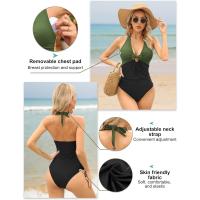 Bañador Reductor de Vientre Plano para Mujer, Traje de Baño Sexy de Una Pieza con Cuello en V, Ropa de Talla - details 0