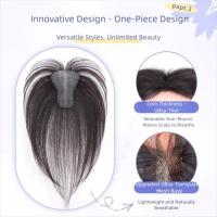 Parte media sin Clips, extensiones de cabello con flequillo de aire, parches de pelo esponjosos, piezas de cabello con flecos ligeros y transpirables - details 6