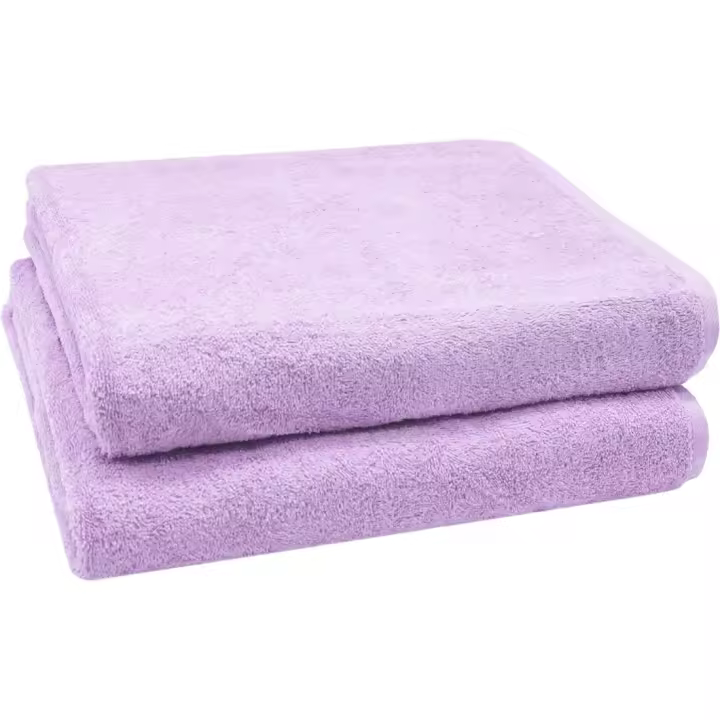 100x150 cm Toallas de baño, algodón, Lila - 1