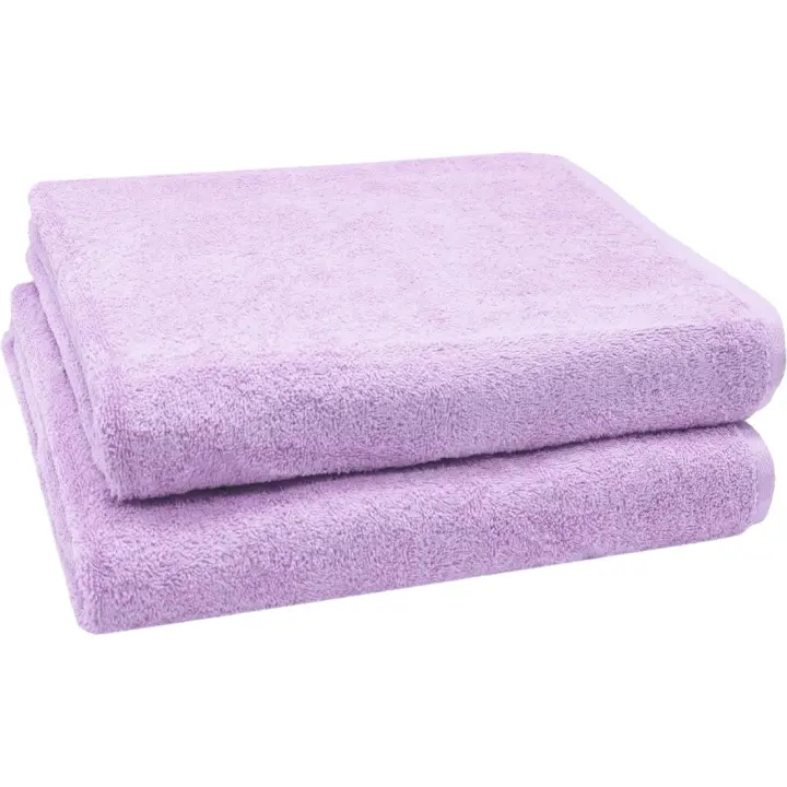 100x150 cm Toallas de baño, algodón, Lila - 1