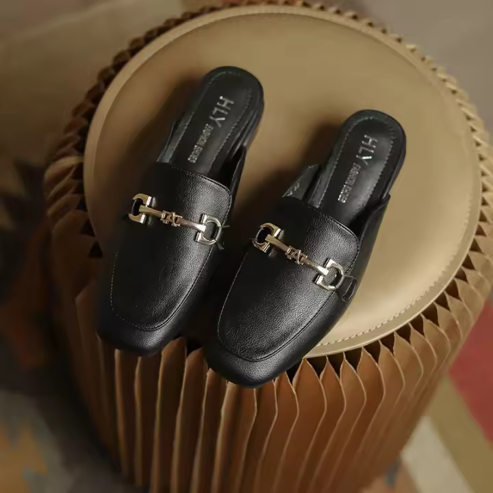 Nuevos zapatos planos con punta puntiaguda y media sujeción lazy Muller - 1