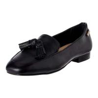 Zapatos de oficina planos Oxford para mujer, calzado informal antideslizante con punta cuadrada y borlas de piel de vaca con patrón de lichi, informal, para conducir - details 1