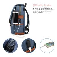 Mochila escolar adolescentes para portátil con puerto de carga USB, elegante mochila de viaje resistente al agua - details 16