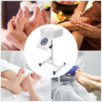 Silla de pedicura móvil, silla para el cuidado de los pies con succión, taburete de salón, reposapiernas ajustable en altura, reposapiés, reposapiernas para reposapiernas, salón de belleza y salón de uñas, 31 x 28 x 45 cm (blanco) - details 1
