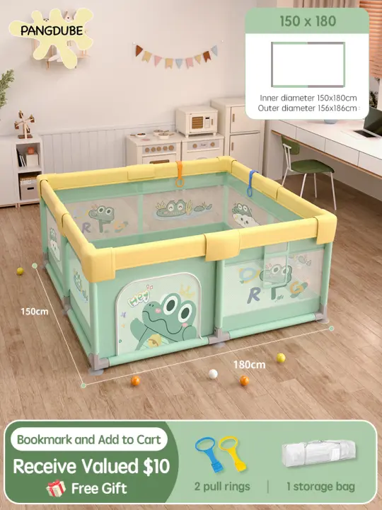 PANGDUBE-parque infantil de cocodrilo para bebés, valla de seguridad para bebés de 0 a 6 años, 4 tamaños opcionales - 1