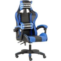 Silla de Gaming Azul y Negra, Silla Ergonómica de Oficina con Respaldo Regulable de 90 °   un 120 ° , con reposacabezas, reposabrazos y soporte lumbar. Rotación omnidireccional de 360° ° - details 18