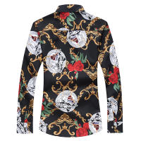 Camisa Casual de Manga Larga para Hombre Nueva Arrivada Primavera Moda con Estampado de Algodón Talla Grande 6XL 7XL para Oficina y Negocios - details 4
