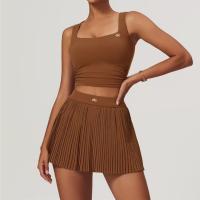 ALO yoga ropa chaleco de secado rápido traje de tenis deportivo para mujeres fitness bádminton falda corta 2025 nuevo - details 5