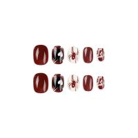 24 PCs Uñas Postizas Cortas Estilo Francés Con Corazón Y Gel Jelly Y Archi De Uñas Incluido Combo De Uñas Postizas - details 4