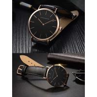 Reloj de pulsera Unisex sencillo y delgado para hombre, de lujo, de primera calidad, con envío directo, informal, deportivo, resistente al agua, color negro - details 11