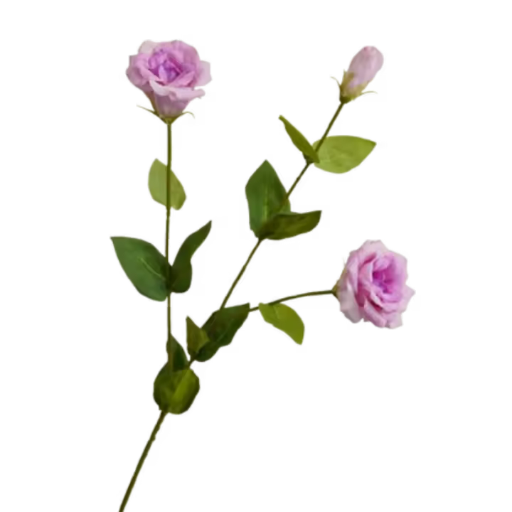 Grandes ramas de flores artificiales de Eustoma, 3 cabezas, simulación de tacto Real, flor de Lisianthus, flor falsa hidratante hecha a mano - 1