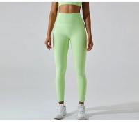 Pantalones deportivos ajustados de secado rápido para mujer, pantalones de Yoga ajustados, pantalones de Yoga de punto sin costuras, pantalones de chándal transpirables antitratamiento para gimnasio y Fitness - details 1