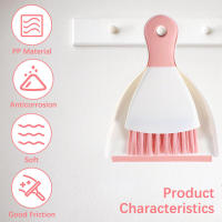 Juego de cepillos portátiles para excrementos, Mini herramienta de limpieza para mesas y teclados - details 7