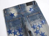 2025 otoño nueva moda hombres High Street Blue Star bordado parche Jeans hombres Slim Fit pantalones vaqueros Vaqueros Hombre - details 6