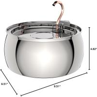 Gran Fuente de Agua para Gatos de Acero Inoxidable Diseño de Grifo de Cuerno de Gato - details 1