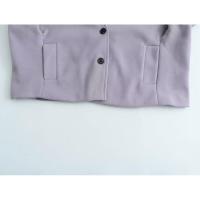 BUNO-Abrigo corto liso a la moda para mujer, abrigos elegantes con manga acampanada y un solo pecho con cuello en V para mujer, chaquetas de oficina para otoño 2025 - details 15