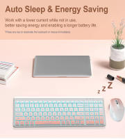 Combinación de teclado y ratón recargable de retroiluminación RGB ergonómica Bluetooth de doble modo silencioso juego de teclado y ratón inalámbrico, adecuado para escritorios / computadoras portátiles - details 4