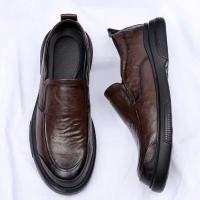 Nuevos zapatos informales de negocios de otoño, zapatos individuales de suela gruesa de cuero genuino de alta gama para hombres - details 3