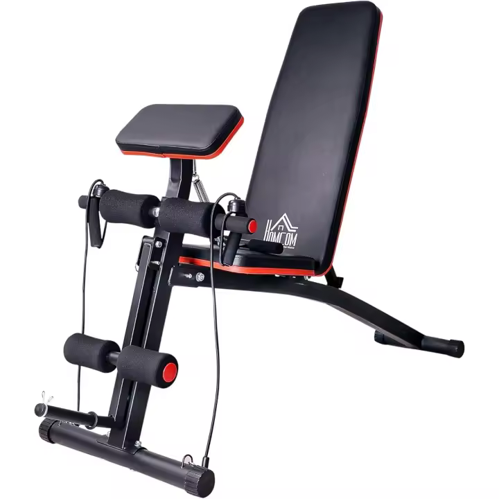 Banco de Mancuerna Plegable Inclinable Banco de Pesas Musculación Multifuncional para Entrenamiento Completo Máquina de Fitness Gimnasio Hogar - 1