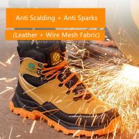 Zapatos de Seguridad para Hombres Impermeables, Altas, Resistentes al Desgaste, Forro de Cuero, Suela de Goma Sintética - details 2
