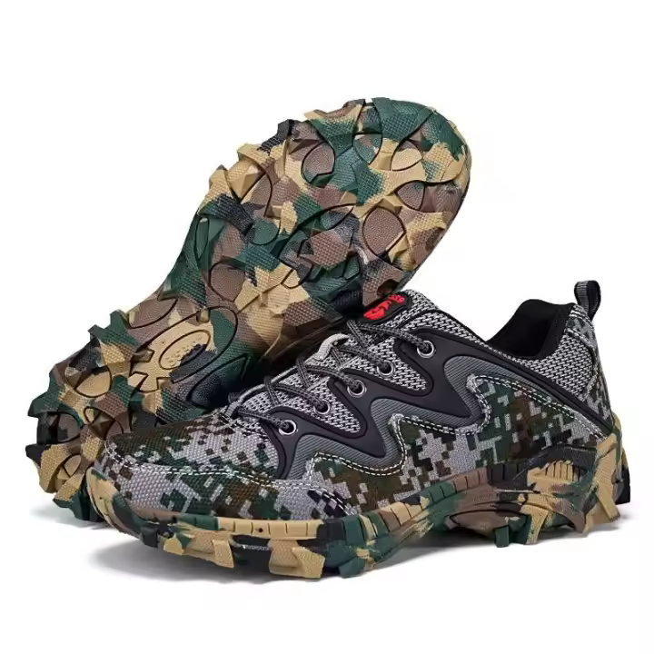Logotipo de la marca: zapatos deportivos de alta calidad para acampar al aire libre, senderismo, camuflaje suave, zapatos casuales de moda para hombres - 1