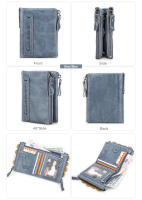 Carteras de Piel Genuina CONTACT'S para Mujeres - Carteras Cortas de Doble Pliegue, Monederos de Moda para Mujeres, Porta Tarjetas, Monedero, Clip para Dinero, Carteras para Mujeres y Hombres - details 28