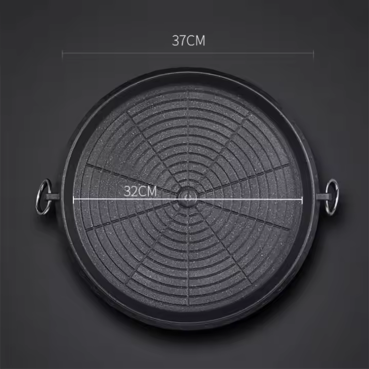 Sarten de Parrilla Coreana Antiadherente Plato de Cobijo para Barbacoa en Interiores y Exteriores para Fiestas de Playa y Camping - 1