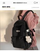 Nueva Mochila Sencilla para Estudiantes Universitarios Mochila de Color Sólido para Hombres y Mujeres - details 4