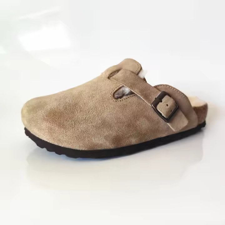 Zapatos de cuero para hombre y mujer, antideslizantes, con bolsa, estilo fresco, zapatillas de playa, lana caliente. - 1