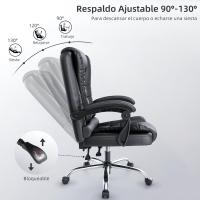 Silla de Oficina Ergonómica Ajustable Silla de Escritorio con Resalto Alto, Función de Inclinación, Silla Reclinable para Computadora - details 4
