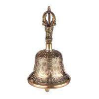 Campana de mano de bronce budista tibetano con relleno Vra para oración de meditación - details 10