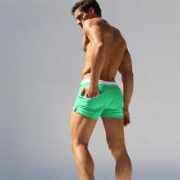 Traje de baño para hombre Diseño con bolsillo trasero, secado rápido, 10 colores, estilo de calzoncillos tipo bóxer para el verano - details 14