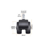 Barreras de Doble Rueda Universales 2 Pulgadas 10mm/11mm Tpr Mudo Paquete de 5 - details 3