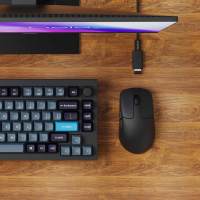Keychron-ratón óptico M2 mini, inalámbrico, 2,4 GHz, Bluetooth, USB, con cable, tipo C, Sensor 3395 - details 11