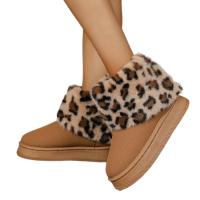 Botas de nieve de invierno para mujer, botines informales con estampado de leopardo, zapatos cálidos para mujer - details 0