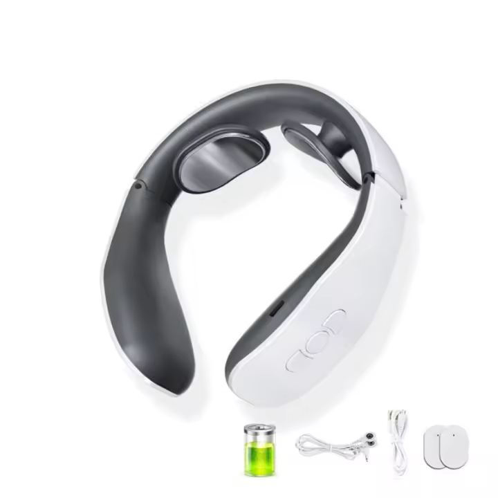 Masajeador Eléctrico para Cuello y Hombros con 6 Modos 9 Niveles Ajustable Calor Alivio del Dolor Relajante para Columna Cervical - 1
