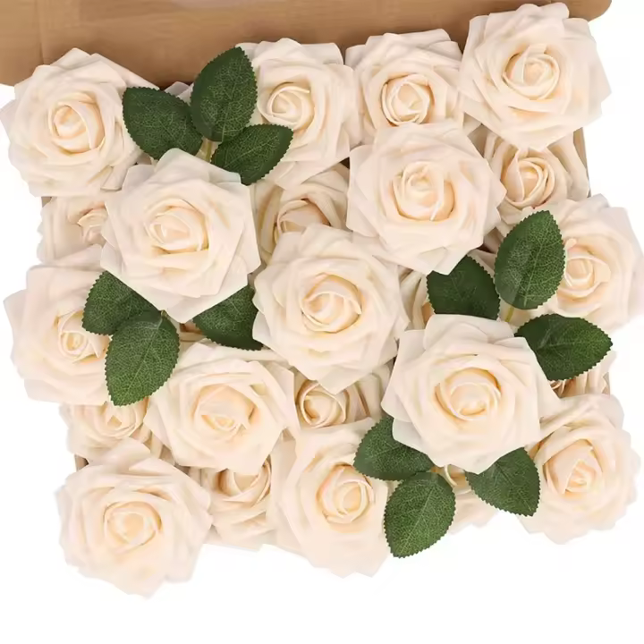 Rosas Rosas Artificiales 25/10PCS Diseños de Bodas DIY Decoraciones de Hogar Navideñas - 1