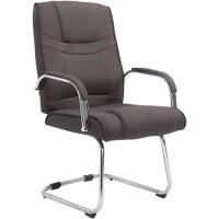 Tapizada En Tela & con Base De Metal I Silla De Conferencia con Reposabrazos, Color:Negro/Negro - details 41
