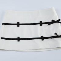 BUNO-Conjunto de vestido de mujer en contraste de color, conjunto de 2 piezas ajustado con vendaje de retazos, tops de tubo sin mangas, minifaldas de cintura media - details 15
