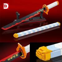 Bloques de construcción de espada luminosa de Demon Slayer para niños, modelo de bricolaje, Arma de ensamblaje de juguete - details 2