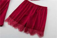 Conjunto de 2 piezas para mujer, camisón con cuello en V, ropa de dormir de seda, ropa, ropa de dormir para el hogar - details 8