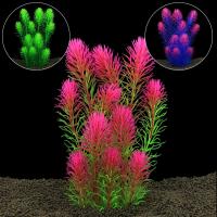Plantas artificiales de decoración para acuario, hierba de agua subacuática, plantas acuáticas de plástico para decoraciones de acuario y pecera - details 3