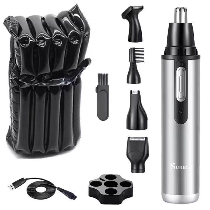 Cortador de Pelo de Nariz Recargable Set de Aseo de Barba para Hombres y Mujeres - 1