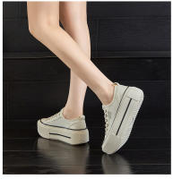 Aumento de altura interior 0,5 cm plantilla de piel de cerdo zapatos de lona nuevos zapatos de junta casual versátiles zapatos pequeños blancos - details 24