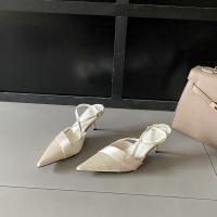 Zapatos de tacón alto plateados puntiagudos para mujer stiletto back zapatos individuales vacíos nuevos con falda bolsa cabeza sandalias zapatos de mujer - details 5