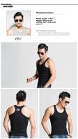 Camiseta deportiva sin mangas para hombre, estilo de ropa de trabajo, chaleco deportivo adelgazante elástico para primavera y verano, ropa informal hecha en China - details 2